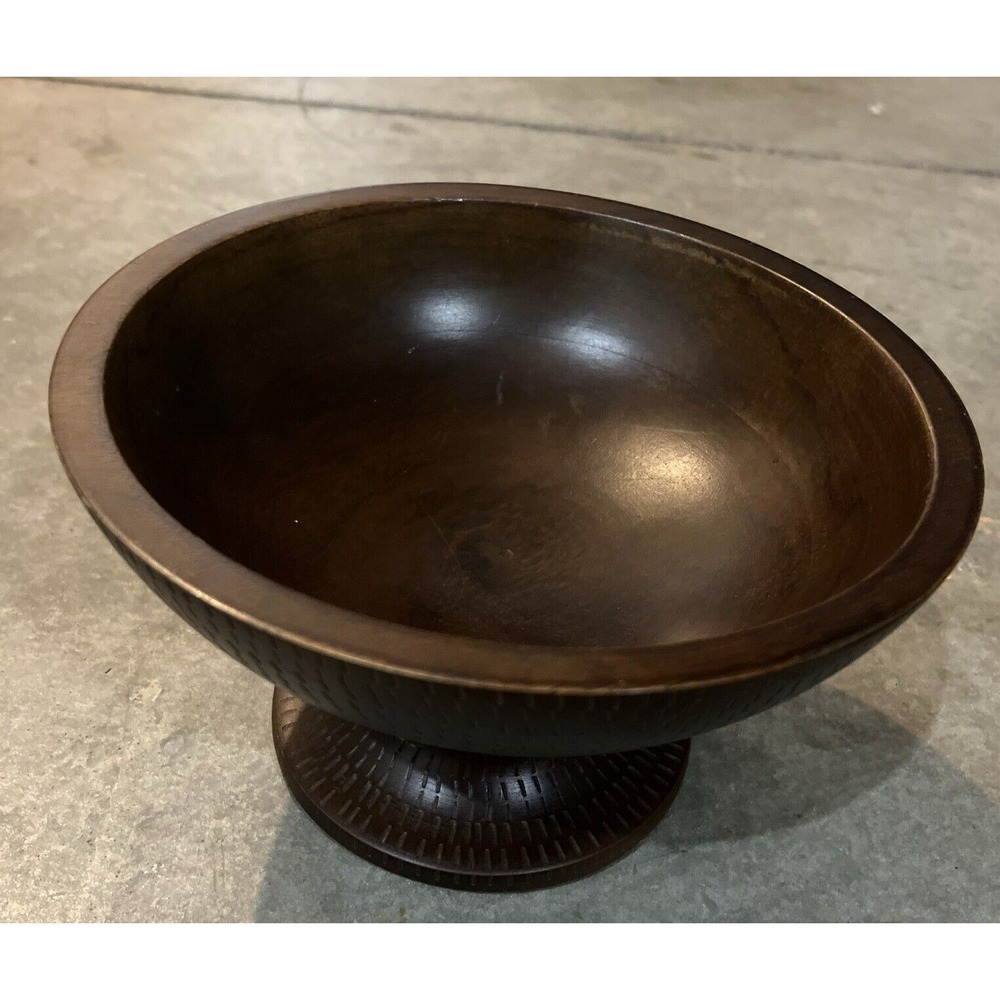 Decorative Pedestal Wooden Bowl